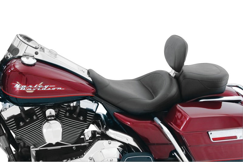 Mustang Motorcycle Mustang 97-07 Harley Rd King, 06-07 Str Glide, 00-05 Eagle Std Solo Seat W/Driver Backrest - Black 79100 79100 Photo - Primary