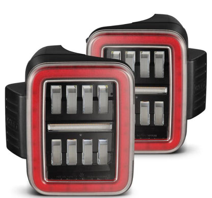 AlphaRex 19-24 Jeep Gladiator JT Nova-Series Prismatic LED Tail Lights - Black-Red 602070 602070 Photo - Primary