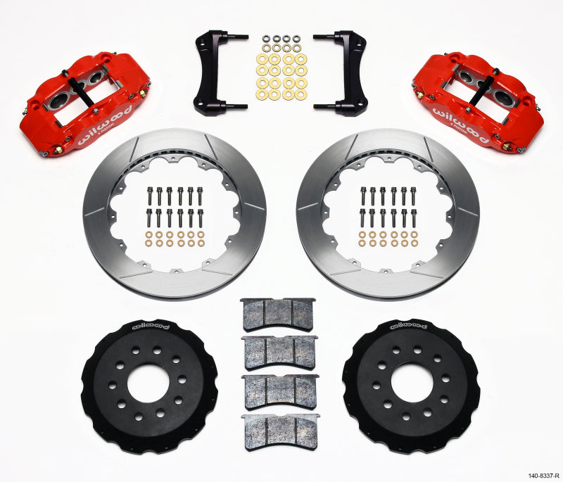 Wilwood Narrow Superlite 6R Front Hat Kit 12.88in Red 88-93 Corvette C4 140-8337-R 140-8337-R Photo - Primary