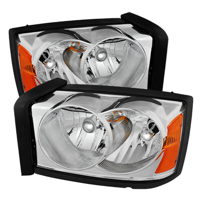 SPYDER Xtune Dodge Dakota 05-07 Crystal Headlights Chrome HD-JH-DDAK05-AM-C 9025334 9025334 Photo - Primary
