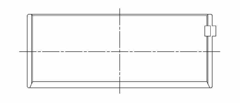 ACL **Coated** Chev. V8 265-283-302-327 Race Series Engine Connecting Rod Bearing Set 8B745HC-001 8B745HC-001 Technical Drawing