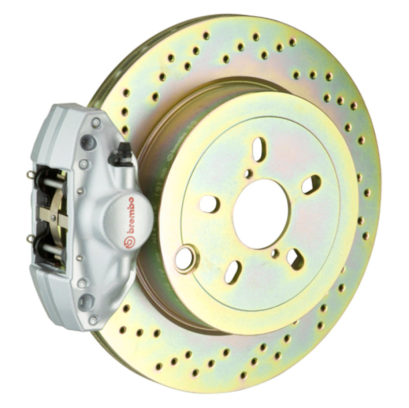 Brembo GT Brake Kit: 2 Piston, 316mm x 20mm (1-Piece), Drilled, Silver Calipe 2E4.5003A3 Photo - Primary