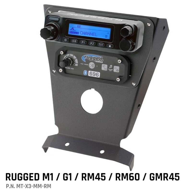 Rugged Radios Can-Am X3 Multi Mount Kit - UTV Intercoms and Radios M1/G1/RM45/RM60/GMR45 MT-X3-MM-RM MT-X3-MM-RM Photo - Primary