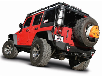 Borla 12-16 Jeep Wrangler 3.6L AT/MT 4DR 4WD S SQ RL AC SR 2.5in 2in TIP 3.5inx3.28in Black Chrome 140459BC 140459BC Photo - Close Up