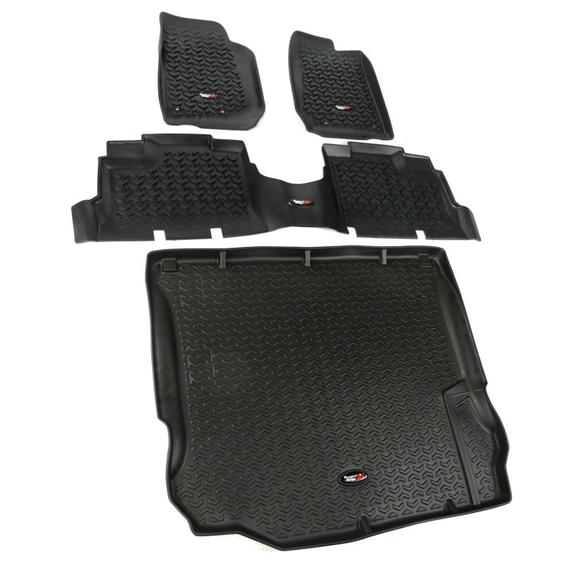 Rugged Ridge All Terrain Floor Liner Set,Black;11-18 Jeep Wrangler JK,4 Door 12988.04 Photo - Primary