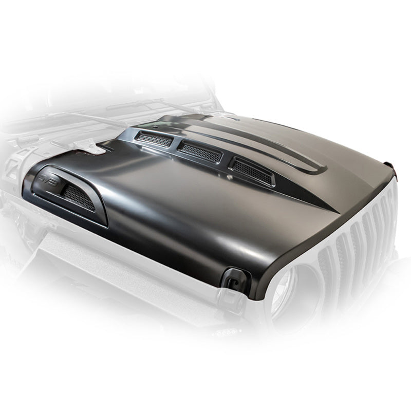 DV8 Offroad 18+ Jeep JL Heat Dispersion Hood - Primer Black HDMBJL-01 HDMBJL-01 Photo - Primary