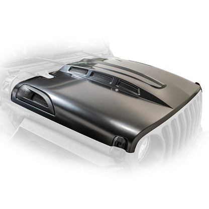 DV8 Offroad 18+ Jeep JL Heat Dispersion Hood - Primer Black HDMBJL-01 HDMBJL-01 Photo - Primary