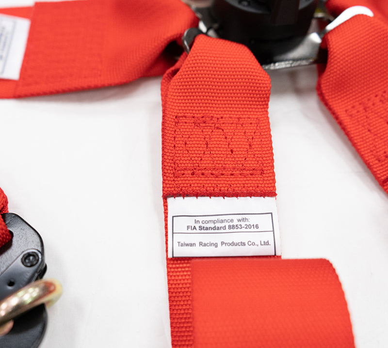 NRG FIA 6pt 2in. Shoulder Belt for HANS Device/ Rotary Cam Lock Buckle/ 3in. Waist Belt - Red SBH-HRS6PCRD SBH-HRS6PCRD Photo - Primary