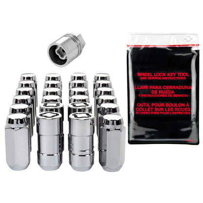 McGard 6 Lug Hex Install Kit w/Locks (Cone Seat Nut) M14X1.5 / 13/16 Hex / 1.945in. L - Chrome 84620 84620 Photo - Primary