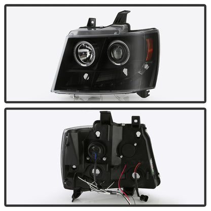 Spyder Chevy Suburban 1500 07-14 Projector Headlights LED Halo LED All Black PRO-YD-CSUB07-HL-BKV2 5085979 5085979 Photo - Unmounted