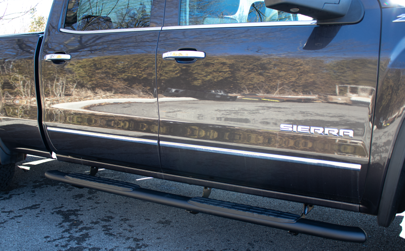 Fishbone Offroad 07-18 Chevrolet Silverado 1500/2500/3500 Crew Cab Oval Side Steps - Black Textured FB21381 FB21381 Photo - lifestyle view