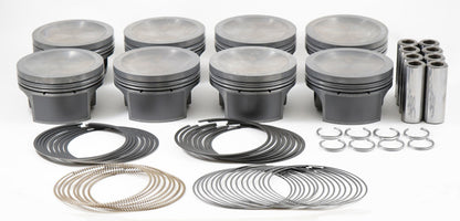 Mahle MS Piston Set SBF 283ci 3.571in Bore 3.543in Stroke 5.933in Rod .927 Pin -16cc 9.4 CR Set of 8 930256072 930256072 Photo - Primary