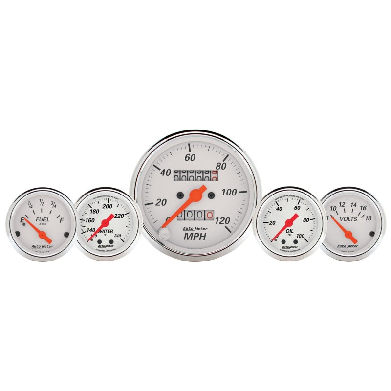 Autometer Arctic White Series; 5 Piece Gauge Kit 1311 User 1