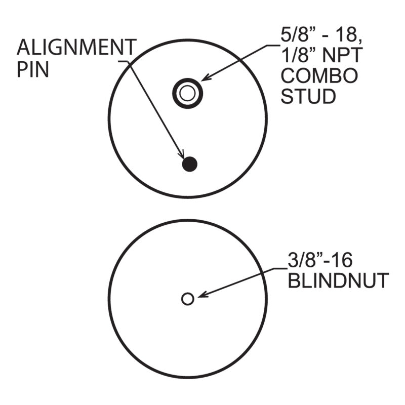Firestone Ride-Rite Replacement Bellow 268C 5/8CF 1/2PIN BN (W217606766) 6766 6766 Technical Bulletin