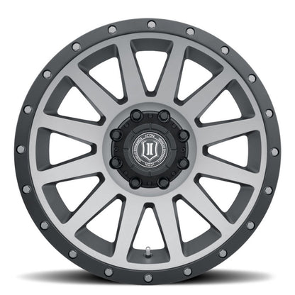 ICON Compression 20x10 8x6.5 -19mm Offset 4.75in BS 121.4mm Bore Titanium Wheel 2020108047TT 2020108047TT Photo - Close Up