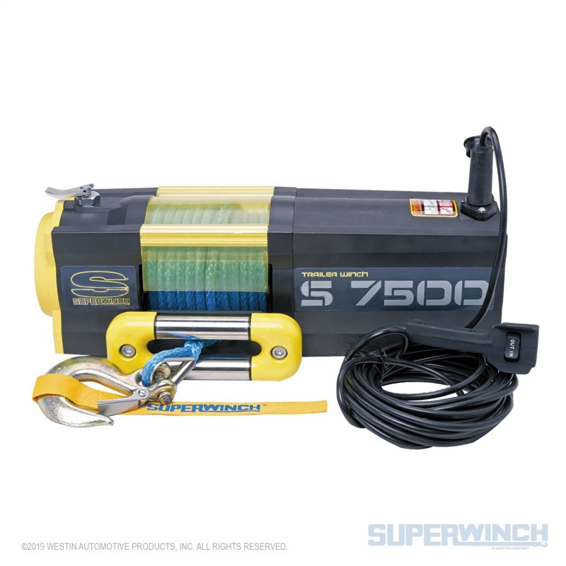 Superwinch 7500 LBS 12 VDC 5/16in x 54ft Synthetic Rope S7500 Winch 1475201 1475201 Photo - Primary