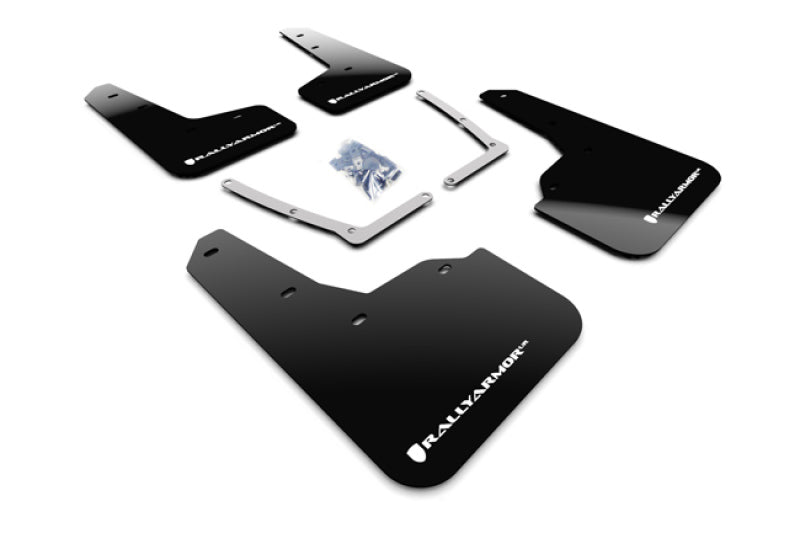 Rally Armor 16-19 Honda Civic Si UR Black Mud Flap w/ White Logo MF50-UR-BLK/WH MF50-UR-BLK/WH Photo - Primary