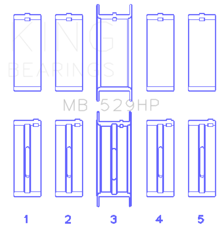 King Engine Bearings King Performance Ford 302 Main Race Bearing Set MB529HP MB529HP Photo - Primary