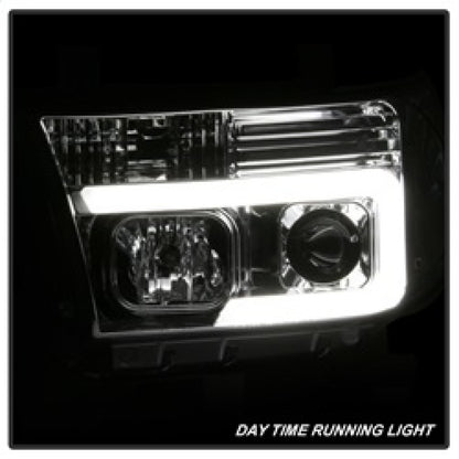 Spyder 07-13 Toyota Tundra V2 Light Bar DRL Projector Headlights - Chrome (PRO-YD-TTU07V2-LB-C) 5084651 5084651 Photo - Unmounted