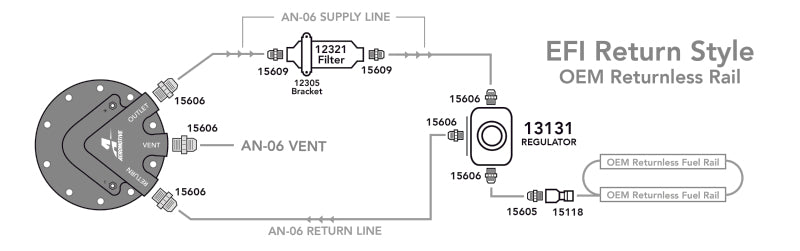 Aeromotive Fuel Pump Complete Kit 17166 Product Specifications Sheet