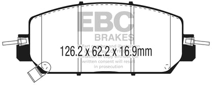 EBC 2017+ Honda Clarity Fuel Cell Greenstuff Front Brake Pads DP23084 DP23084 Photo - Primary