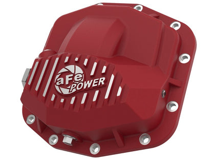 aFe Power Pro Series Front Differential Cover Red w/Machined Fins 18-19 Jeep JL (Dana M210) 46-71030R 46-71030R Photo - Primary