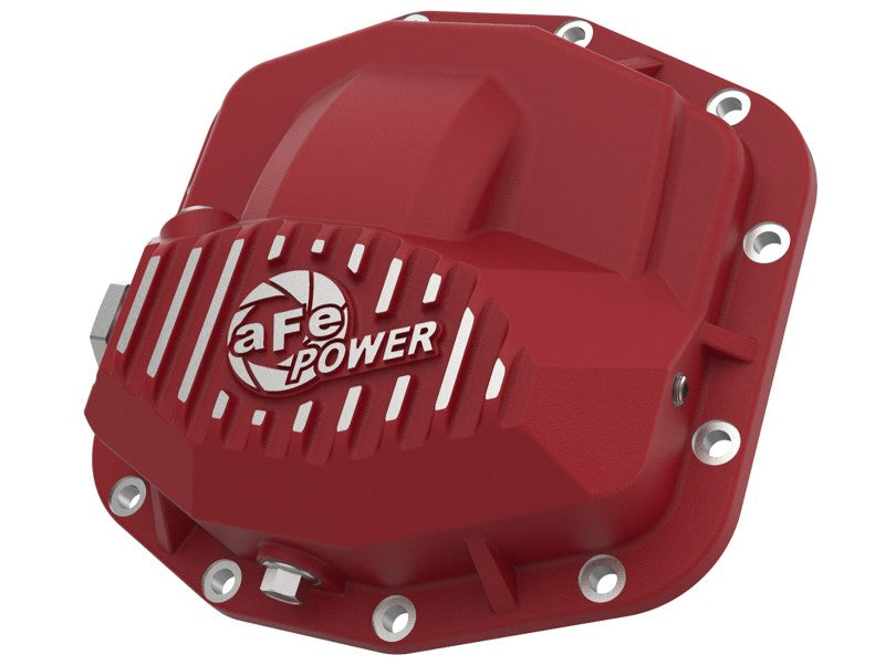 aFe Power Pro Series Front Differential Cover Red w/Machined Fins 18-19 Jeep JL (Dana M210) 46-71030R 46-71030R Photo - Primary