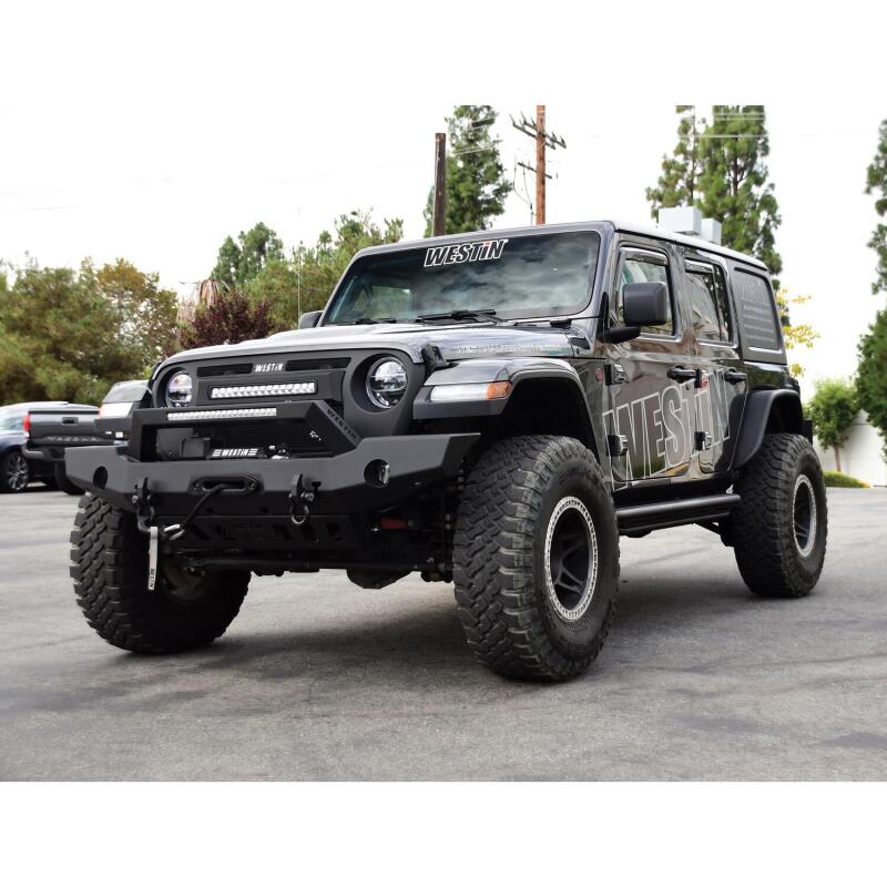 Westin WJ2 Full Width Front Bumper w/LED Light Bar Mount 59-80125 Photo - Mounted