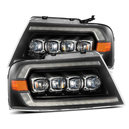AlphaRex 04-08 Ford F-150 (No 2004 Heritage) NOVA-Series LED Proj HL Alpha-Blk w/Actv Lgt / Seq. Sig 880128 880128 Photo - Primary
