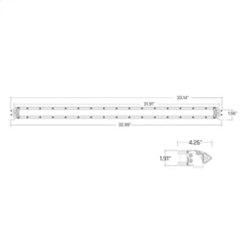 Rigid Industries 30in SR-Series Dual Function SAE High Beam Driving Light 930414 Line Art