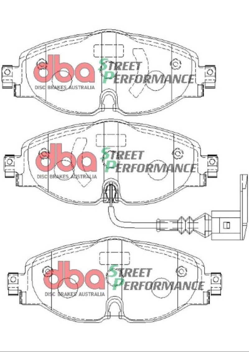 DBA 15-19 Audi A3 (w/288mm Front Rotor) SP Performance Front Brake Pads DB2383SP DB2383SP Photo - out of package