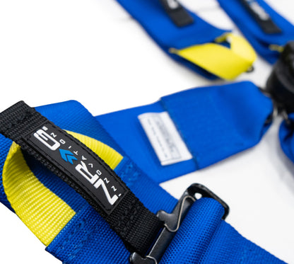 NRG FIA 6pt 2in. Shoulder Belt for HANS Device/ Rotary Cam Lock Buckle/ 3in. Waist Belt - Blue SBH-HRS6PCBL SBH-HRS6PCBL Photo - Primary
