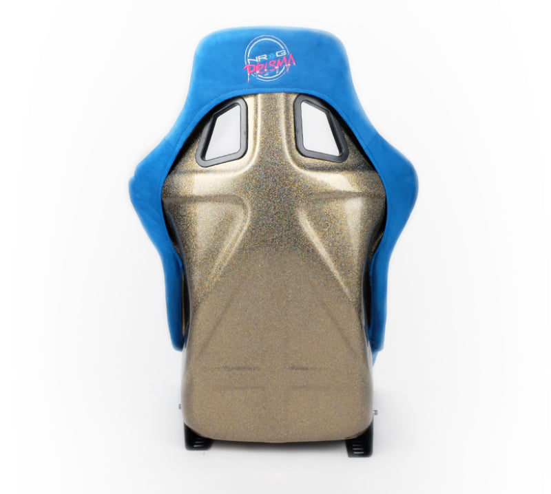 NRG FRP Bucket Seat ULTRA Edition - Large (Blue Alcantara/Gold Glitter Back) FRP-302BL-ULTRA FRP-302BL-ULTRA Photo - Primary