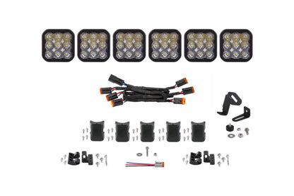 Diode Dynamics SS5 Sport Universal CrossLink 6-Pod Lightbar - White Driving DD7210 DD7210 Photo - Primary