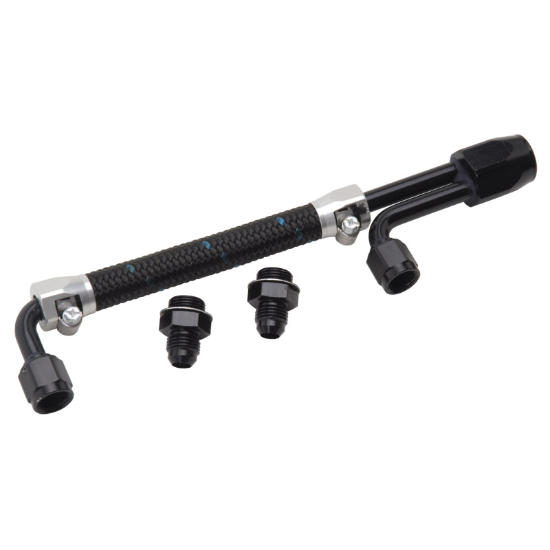 Edelbrock Dual-Quad Fuel Line Kit in CLR/BLK Finish 80913 Photo - Primary