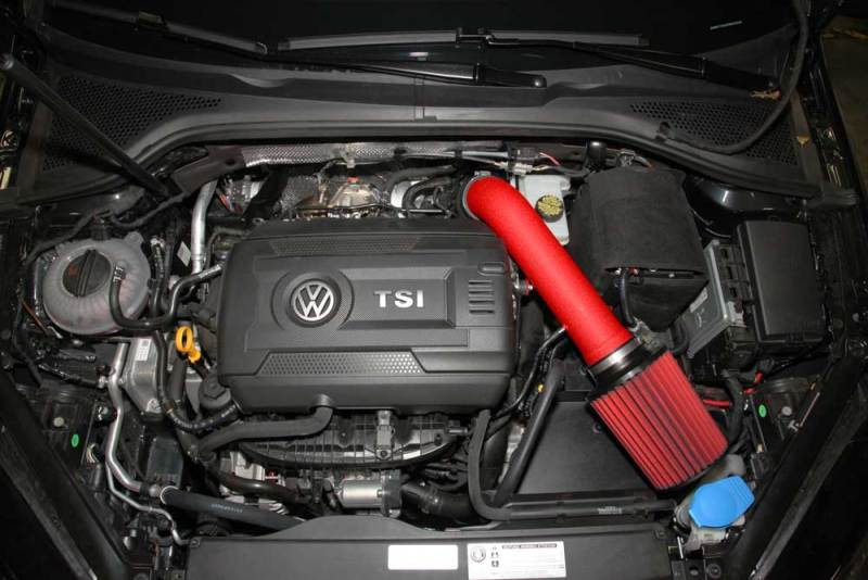 AEM Induction AEM 2015 Volkswagen Golf GTI 2.0L Cold Air Intake System Wrinkle Red 21-746WR 21-746WR Photo - Mounted