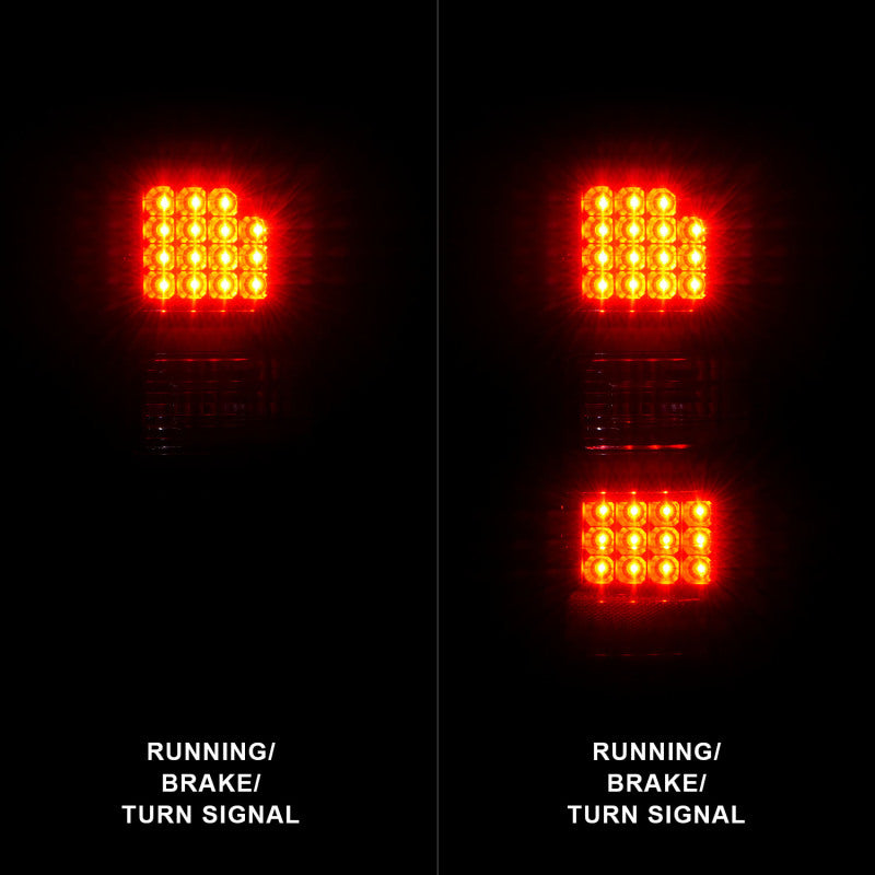 ANZO 2014-2018 GMC Sierra LED Tail Lights Black Housing Clear Lens 311397 311397 Photo - Unmounted