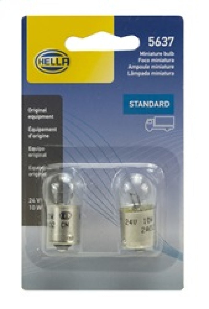 Hella Bulb 5637 24V 10W Ba15S B6 (2) 5637TB 5637TB Photo - in package