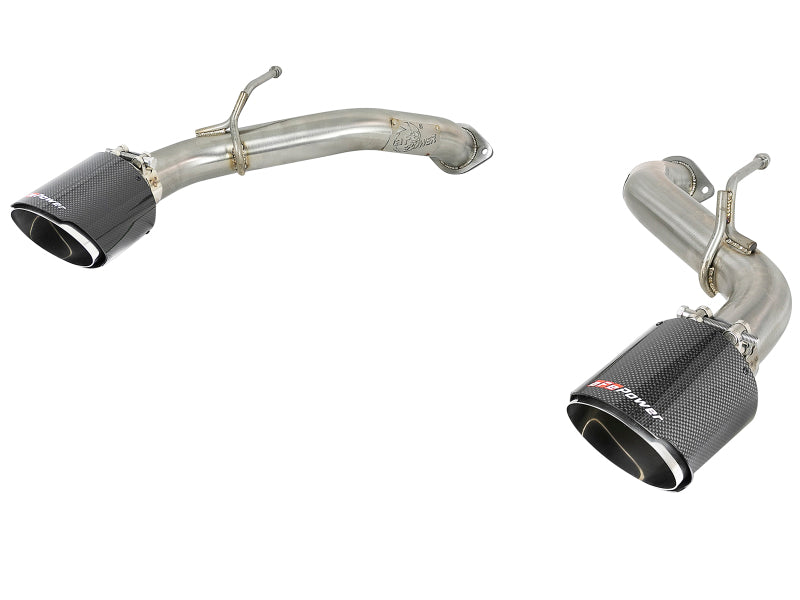 aFe POWER Takeda 2.5in 304 SS Axle-Back Exhaust w/ Carbon Fiber Tips 17-19 Infiniti Q60 V6-3.0L (tt) 49-36133NM-C 49-36133NM-C Photo - Primary