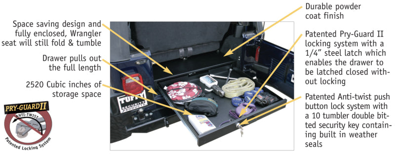 Tuffy Products Tuffy Long Drawer Black 130-01 130-01 Photo - Close Up