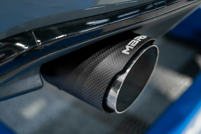 MBRP 19-21 VW Jetta GLI T304 SS 3in Cat-Back Dual Split Rear Exit Exhaust - Carbon Fiber Tips S46083CF S46083CF Photo - out of package