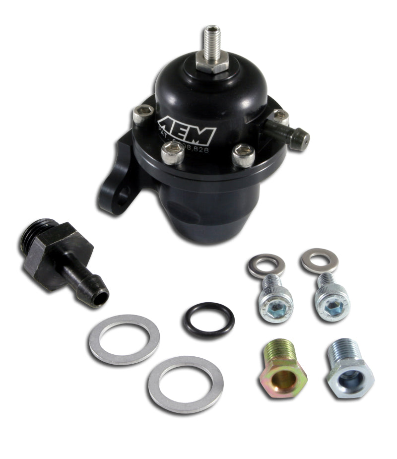 AEM Electronics Fuel Pressure Regulator Black Honda Acura 25-301BK Photo - Primary