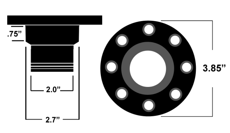 Ridetech Universal Locking Gas Cap (Black Anodized) 81000036 81000036 User 1