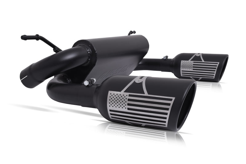 Gibson 07-10 Jeep Wrangler JK X 3.8L 2.5in Patriot Series Cat-Back Dual Split Exhaust - Blk Ceramic 70-0002 70-0002 Photo - Primary