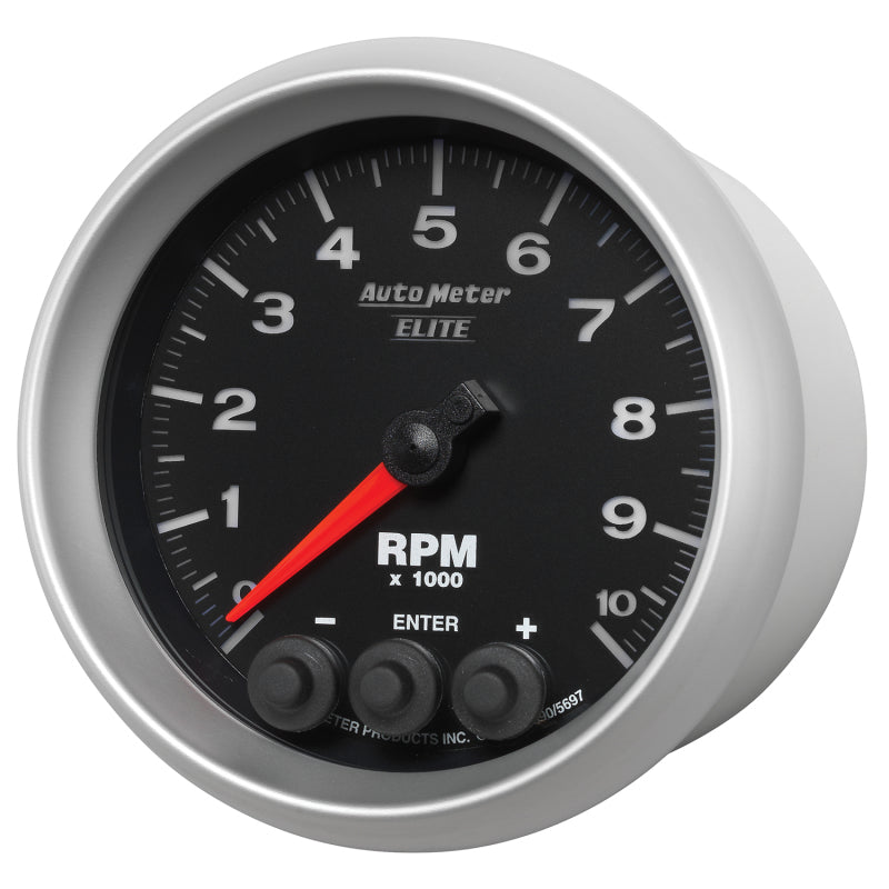Autometer Gauge, Tach, 3 3/8", 10k Rpm, In-Dash w/ Shift Light & Peak Mem, Elite 5697 User 2