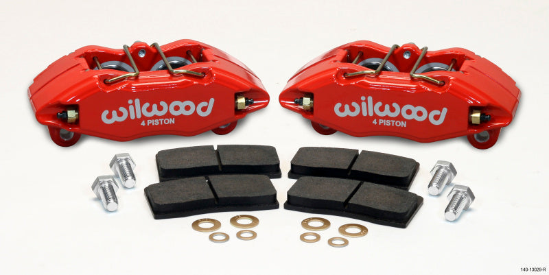 Wilwood DPHA Front Caliper & Pad Kit, Red, Honda / Acura w/ 262mm OE Rotor 140-13029-R Photo - Primary