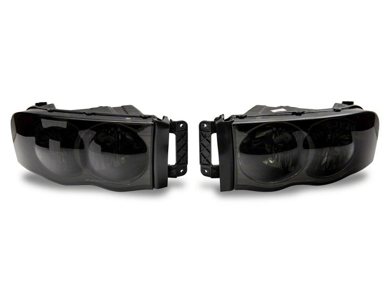 Raxiom 02-05 Dodge RAM 1500 Axial Series OEM Style Rep Headlights- Chrome Housing- Smoked Lens R118009 R118009 Photo - Primary