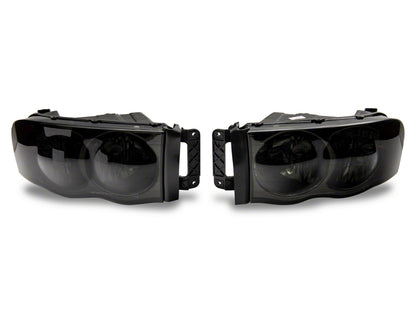 Raxiom 02-05 Dodge RAM 1500 Axial Series OEM Style Rep Headlights- Chrome Housing- Smoked Lens R118009 R118009 Photo - Primary