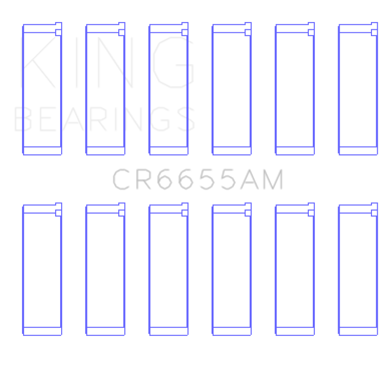 King Engine Bearings King Mazda JE39 (Size STD)  Connecting Rod Bearings Set (6 Pairs) CR6655AM CR6655AM Photo - Primary