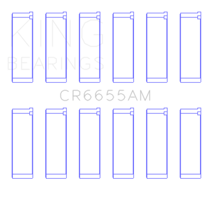 King Engine Bearings King Mazda JE39 (Size STD)  Connecting Rod Bearings Set (6 Pairs) CR6655AM CR6655AM Photo - Primary